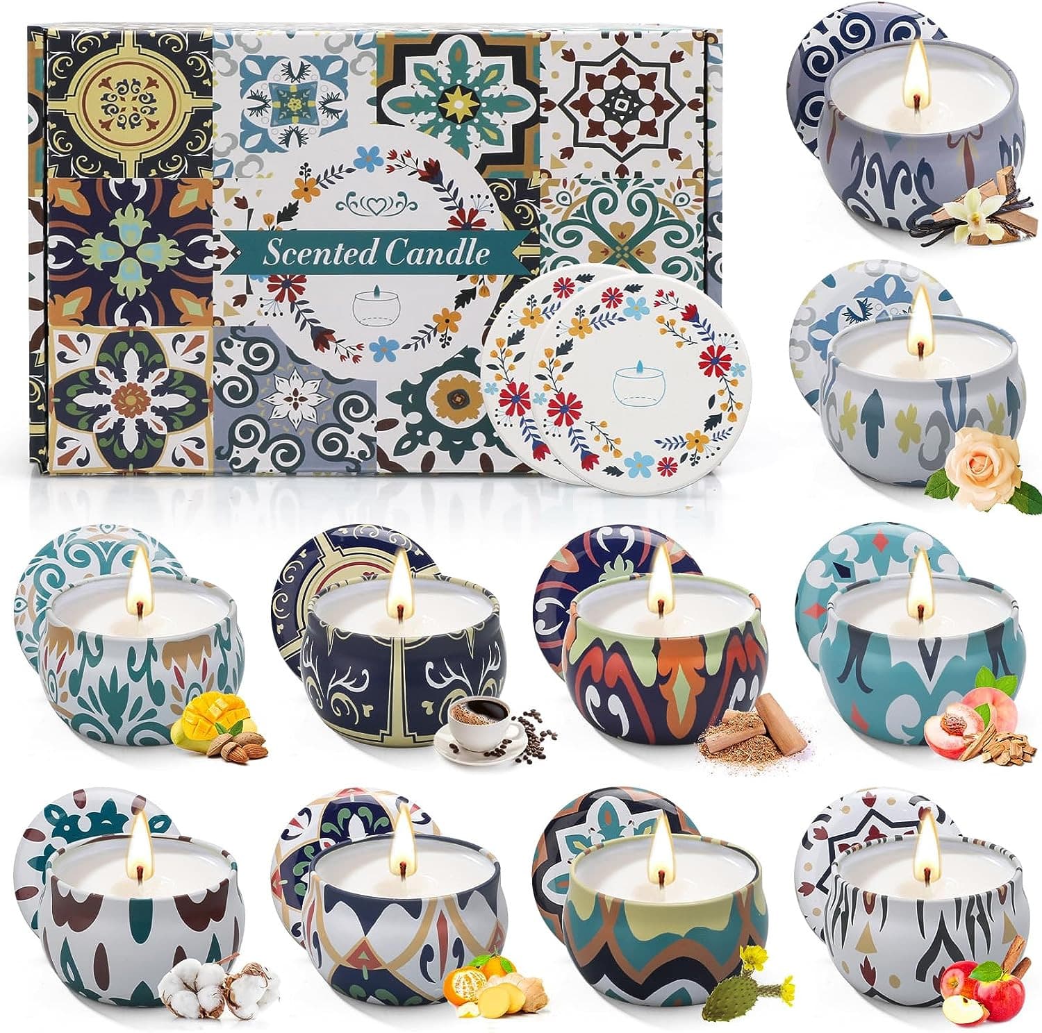 Scented Candles Gift Set - 12 Pack