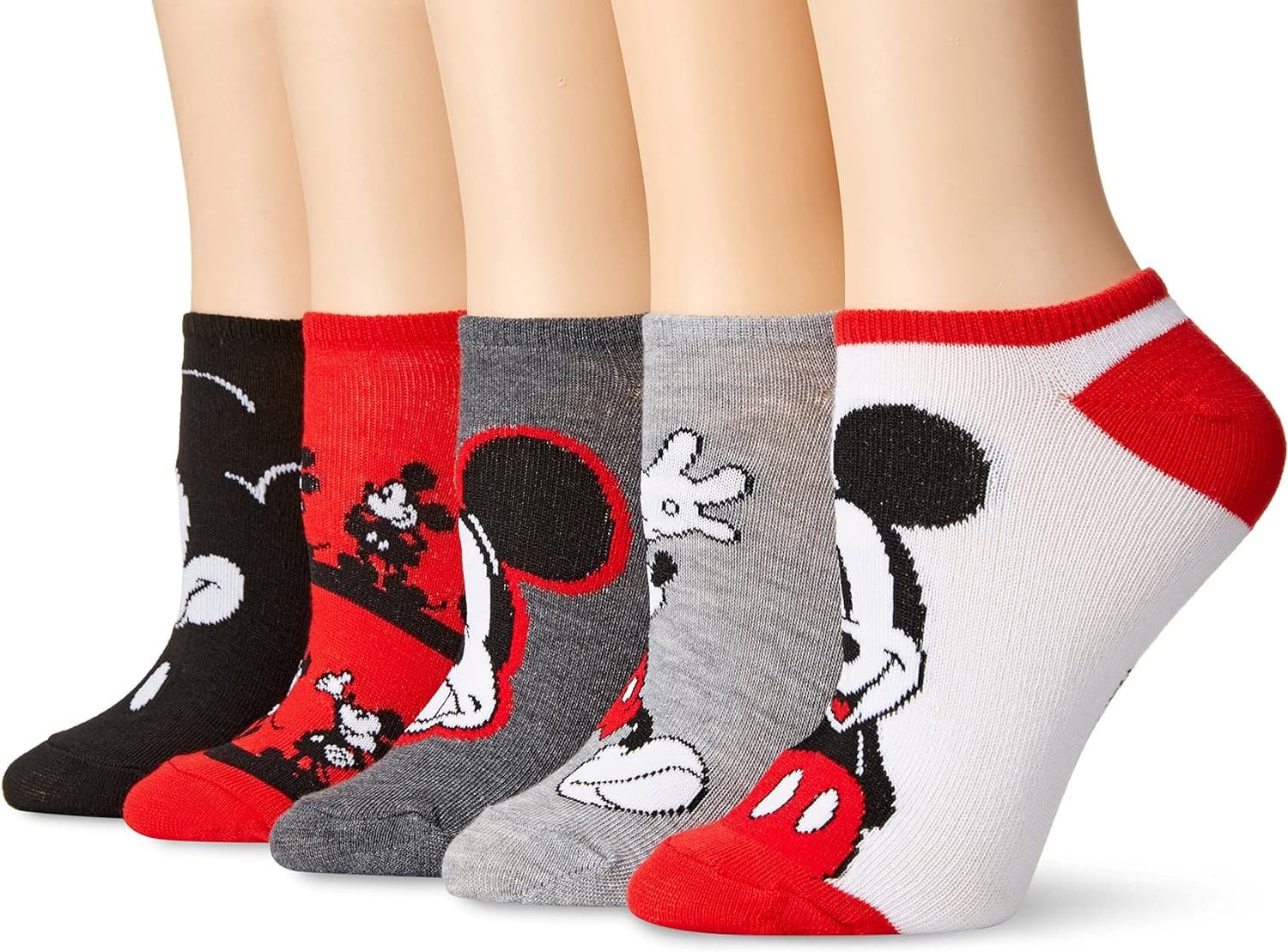 Disney Women's 5 Pack No Show Socks