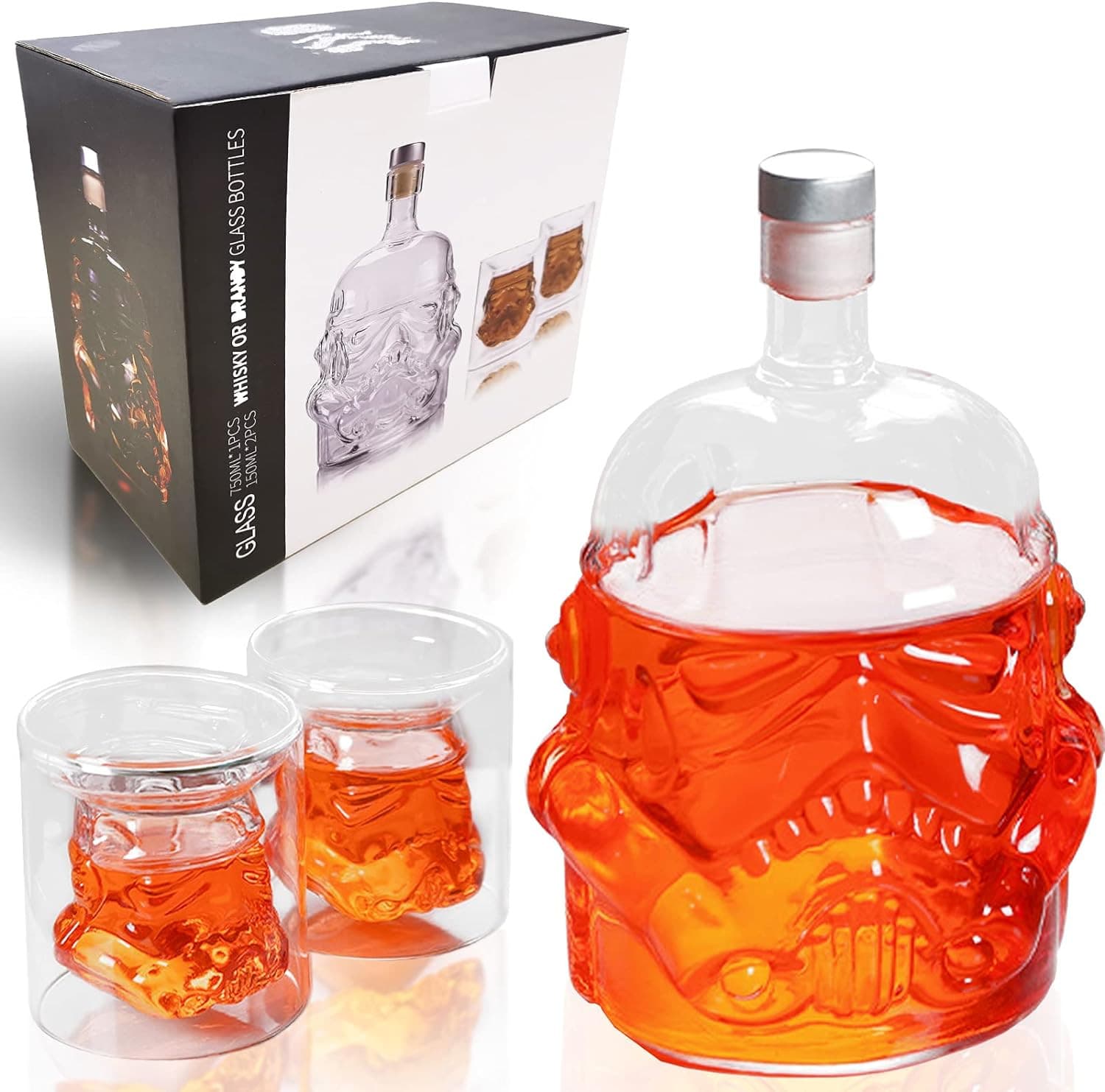 Whiskey Decanter with 2 Glasses (750ML) - Image 1