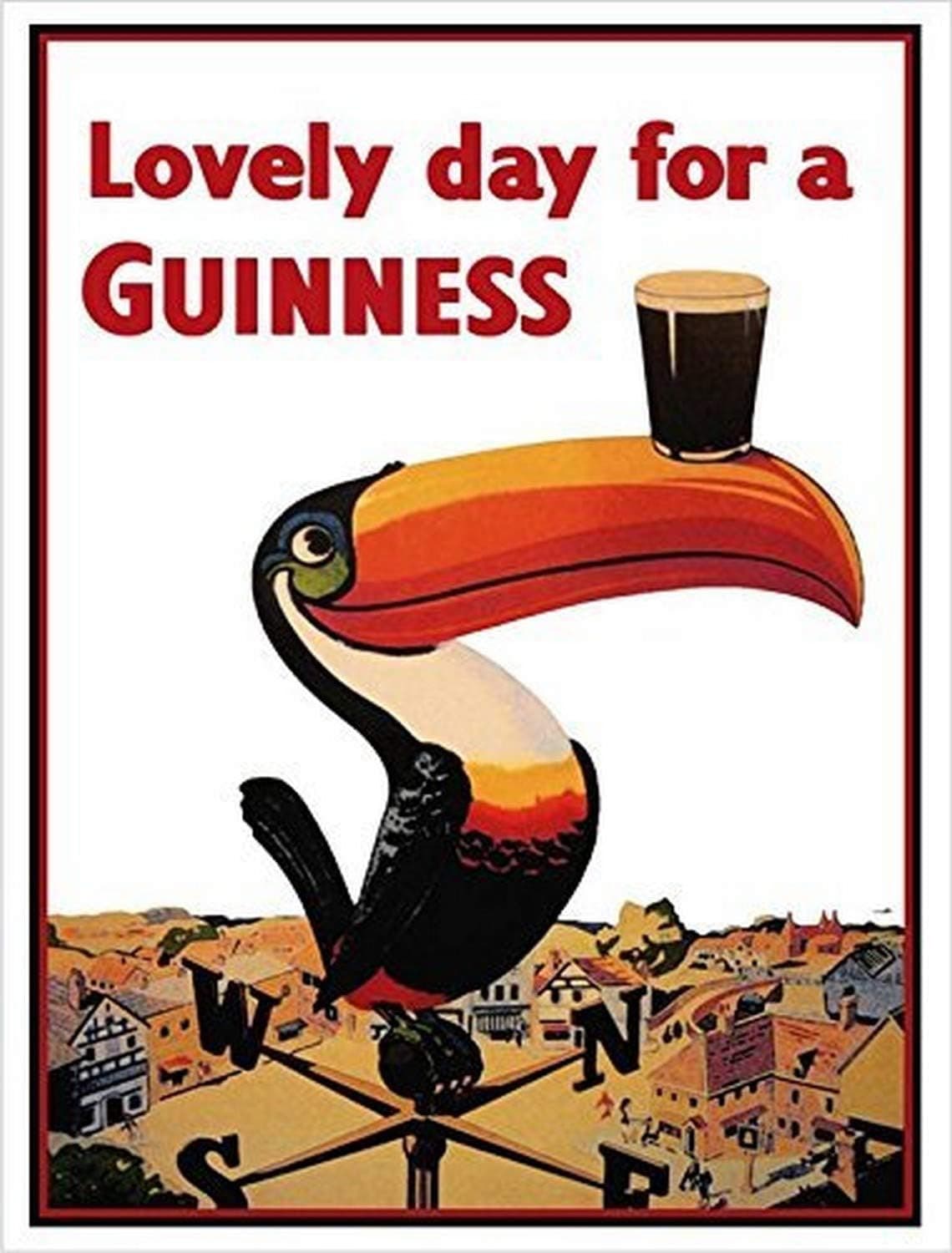 Guinness Beer Lovely Day Toucan Advertisement Print