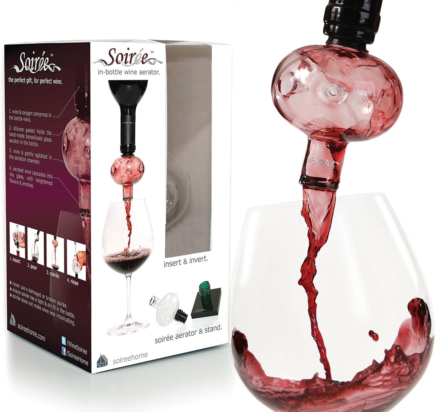 In Bottle Wine Aerator For Red and White Wine