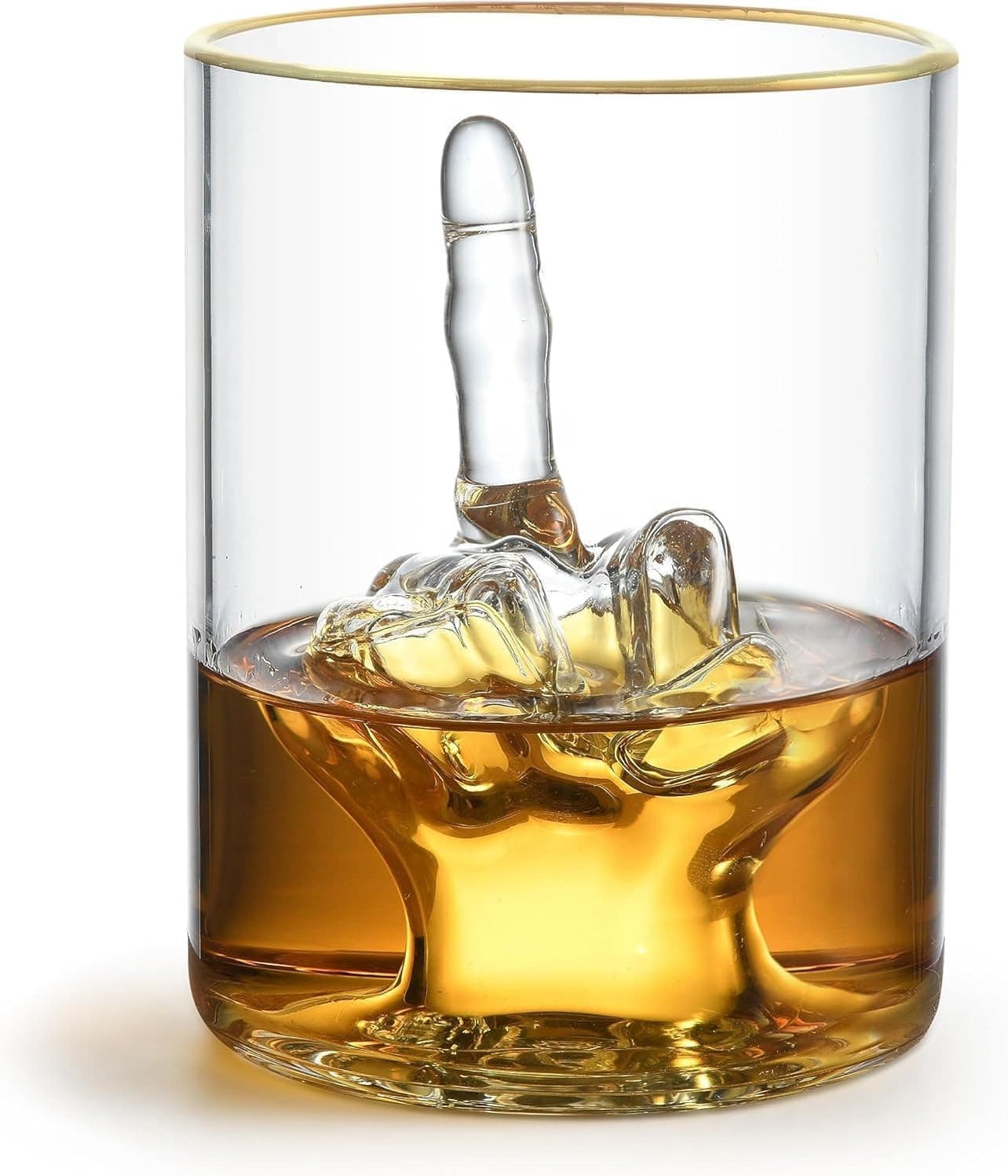 Middle Finger Whiskey Glass