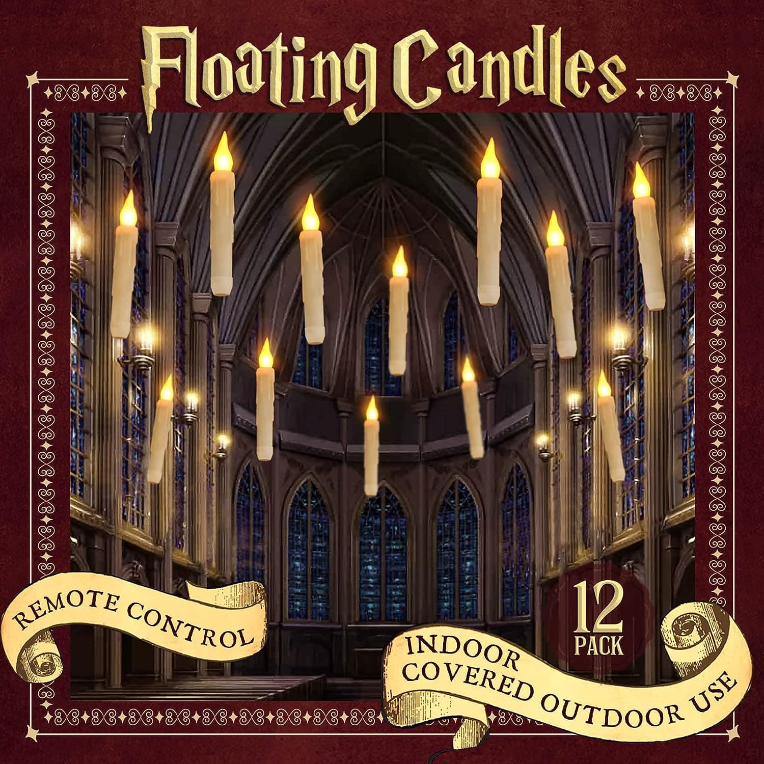 Floating LED Candles with Wand Remote Control - Image 1