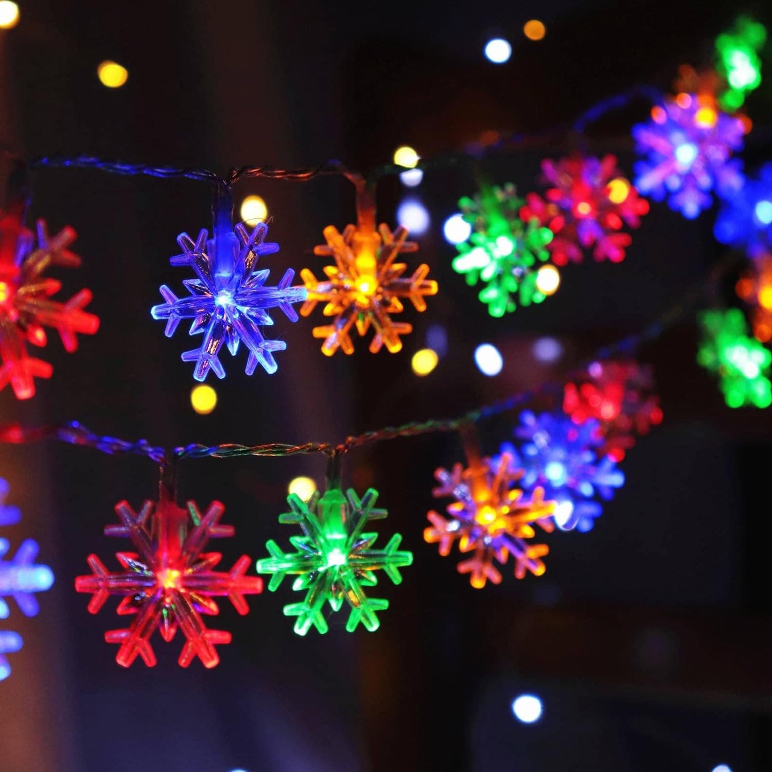 Snowflake Christmas Lights (20 Ft 40 LED)