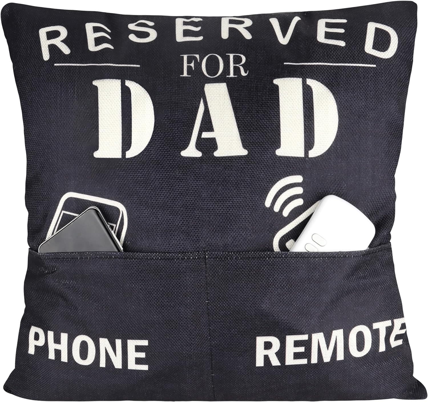 Reserved for Dad Decorative Throw Pillow Cover 18 x 18