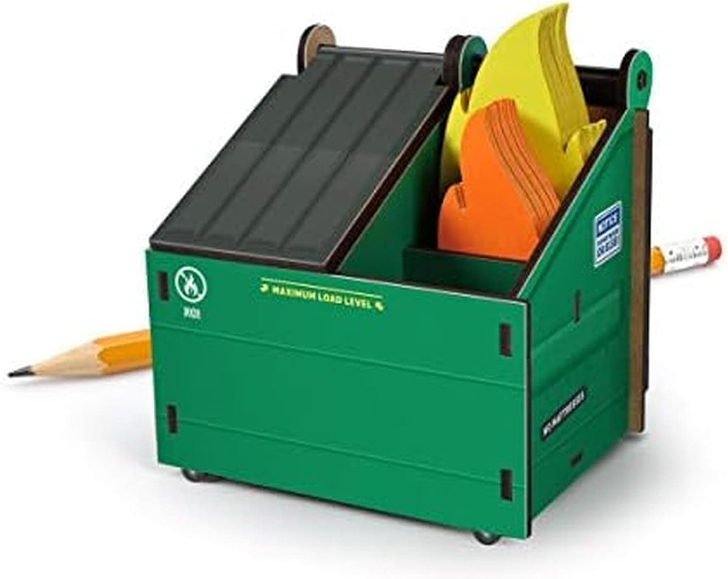 Dumpster Fire Desk Organizer with Notecards