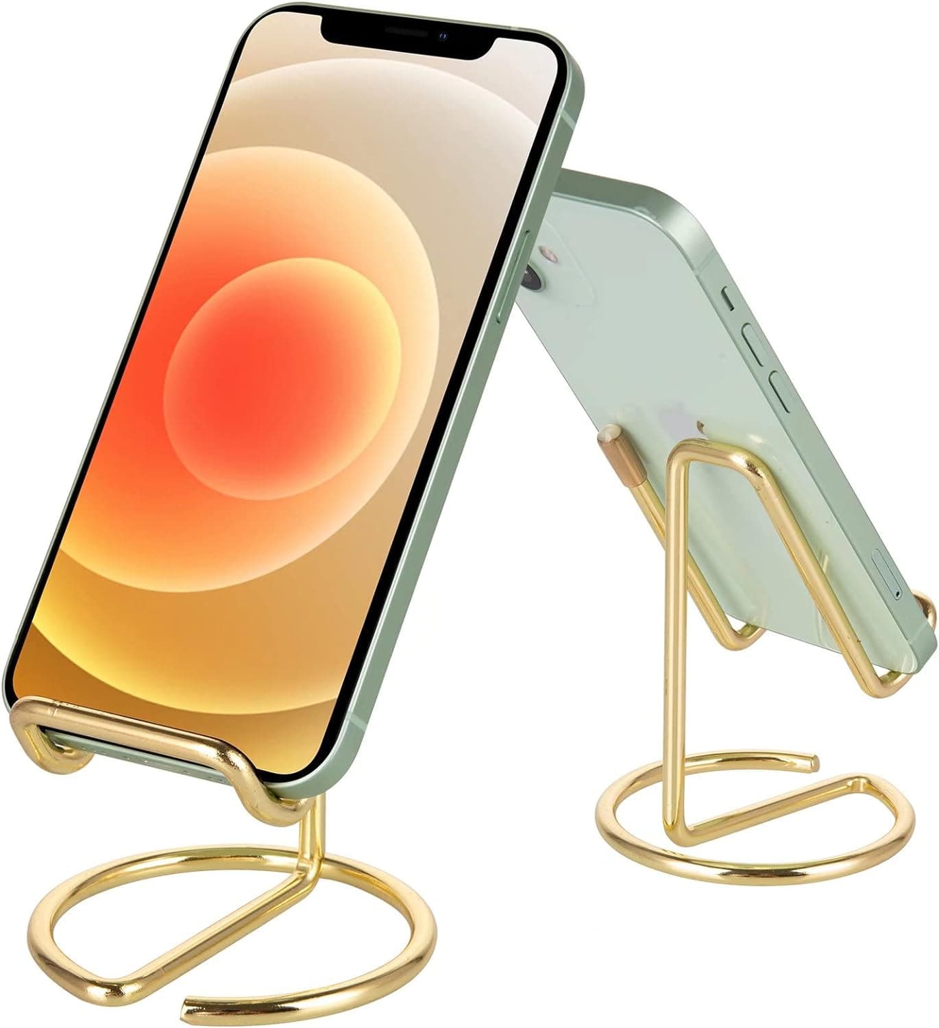 Cute Gold Metal Phone Stand for Desk - Image 1