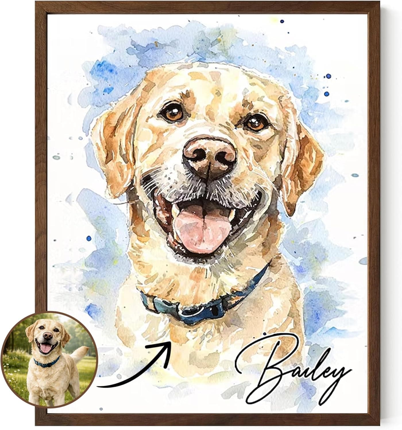 Custom Watercolor Pet Portrait from Photo