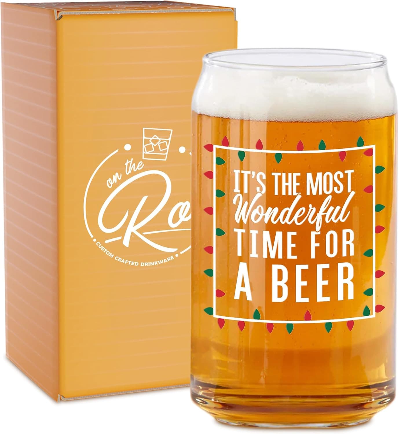Most Wonderful Time for a Beer Glass (16 Ounce) - Image 1