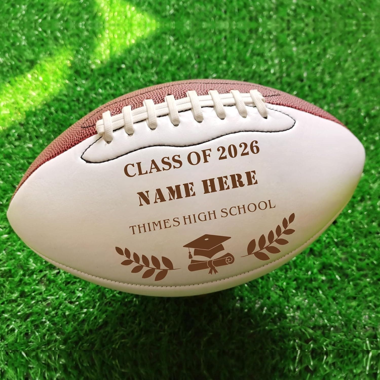 Personalized Full-Size Football Gift - Image 1