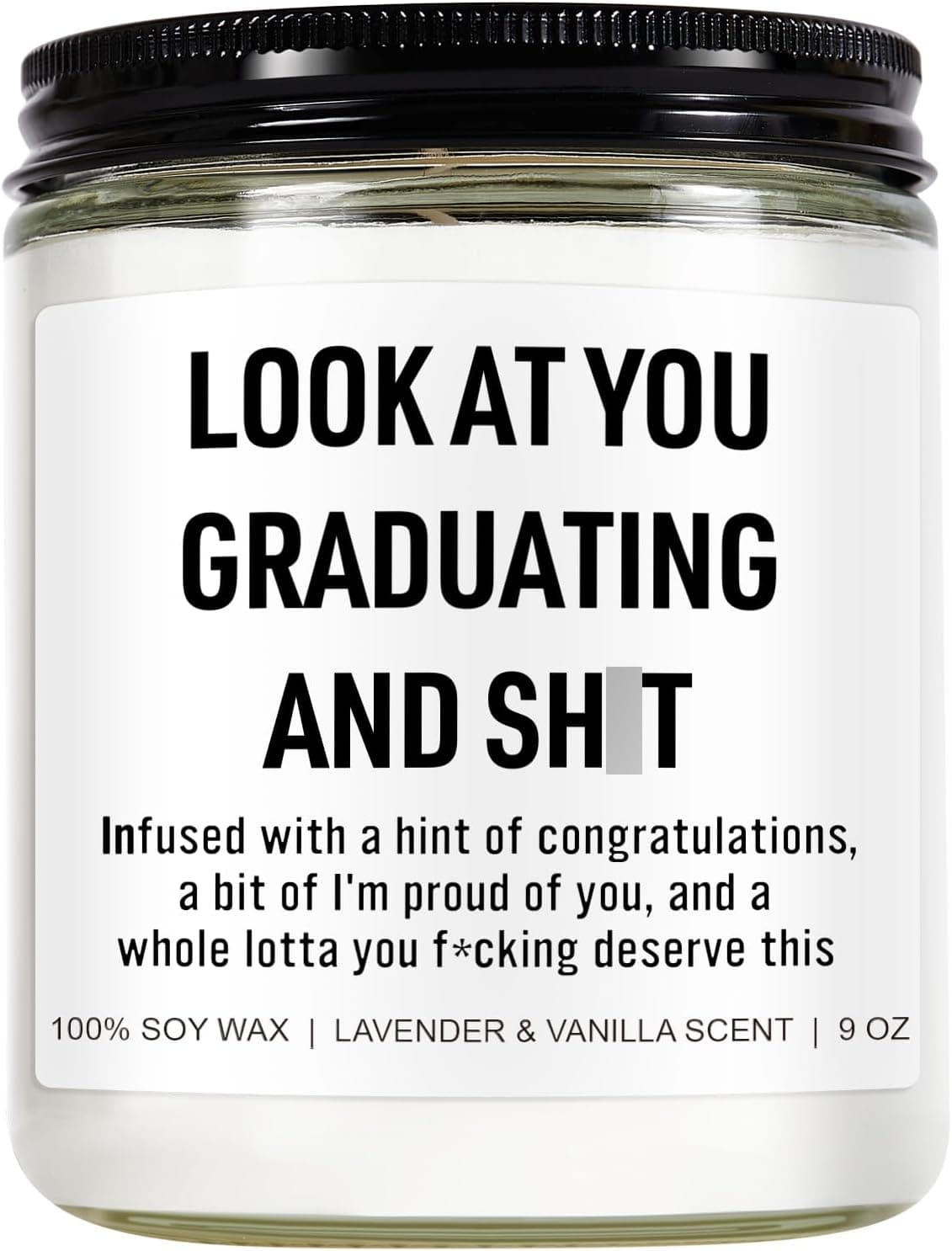 Funny Graduation Candle with Hilarious Message - Image 1