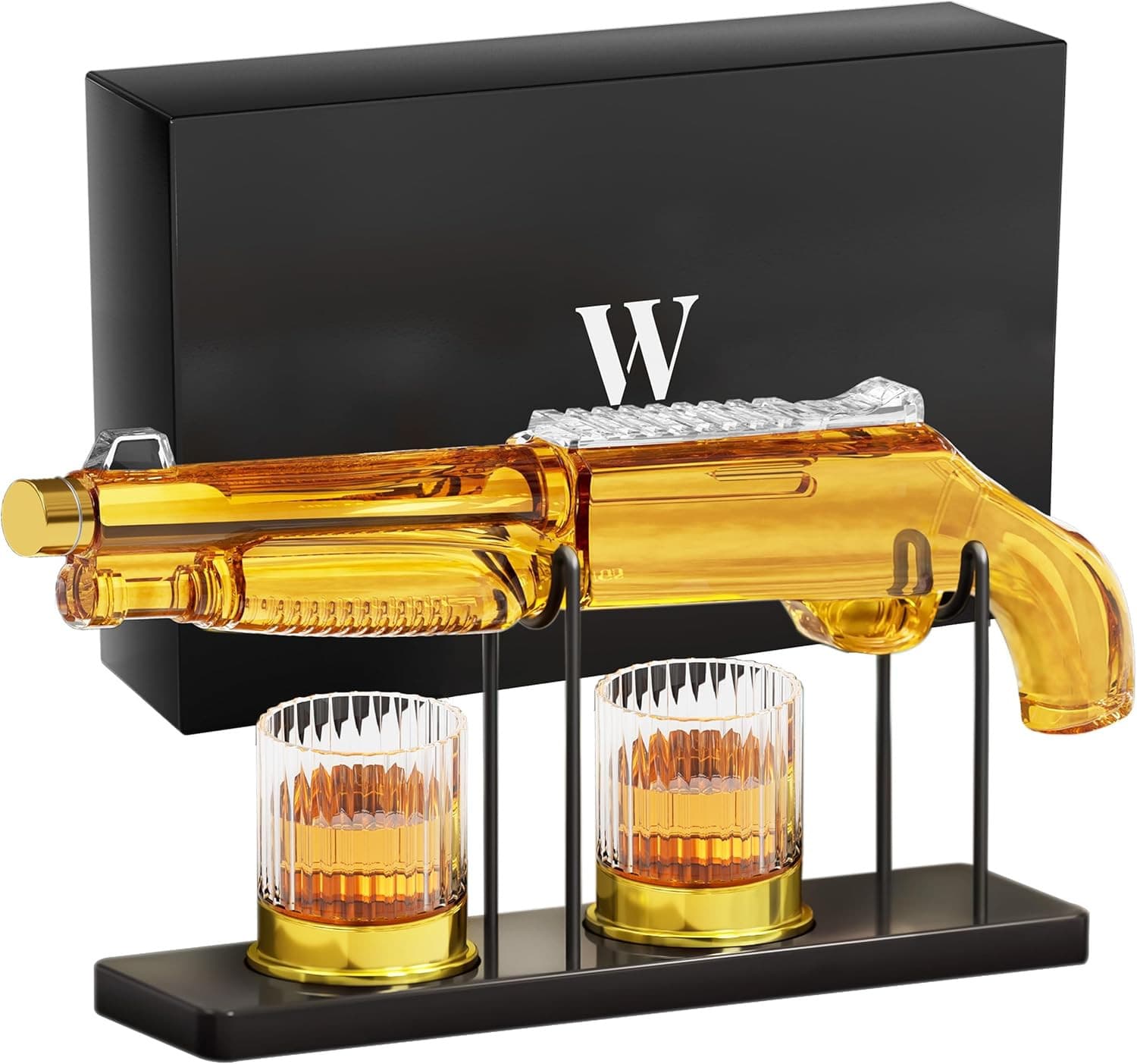 Whiskey Decanter Sets for Men, 20.3 Oz Decanter Set with 2 Glasses, Gifts for M - Image 1