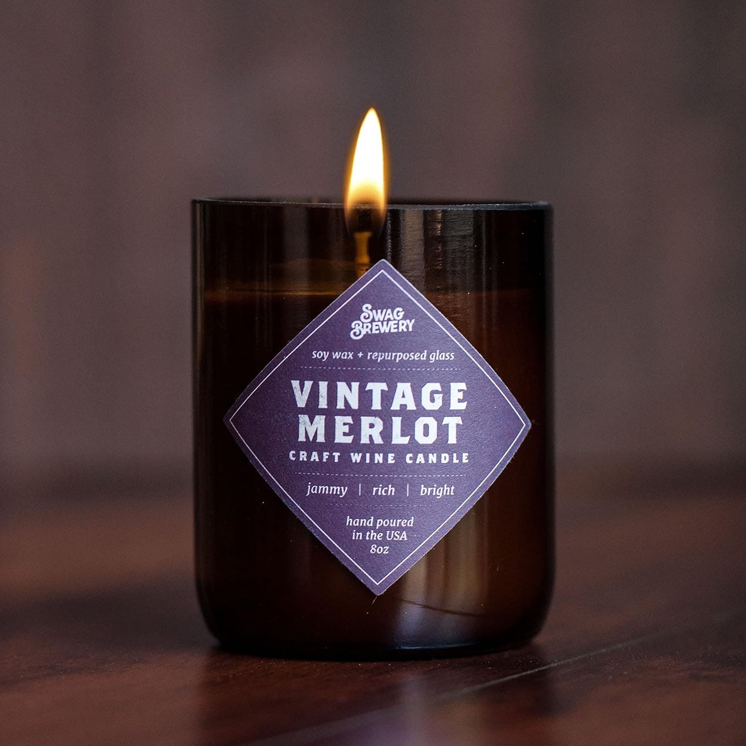 Vintage Merlot Wine Candle - Makes a Great Wine Gift, Gift for Mom, Unique Wine