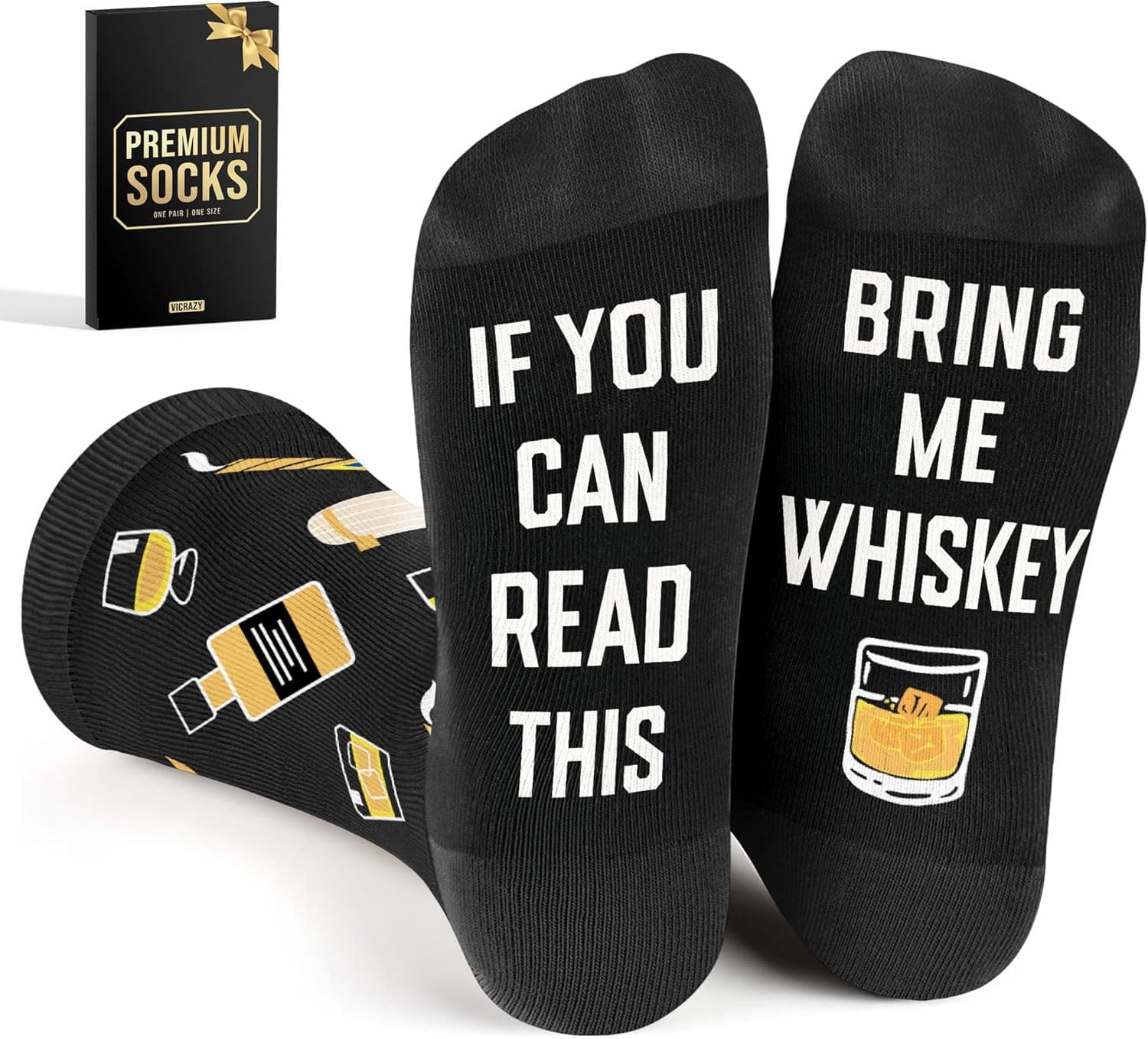 Funny "Bring Me Wine" Socks - Image 1